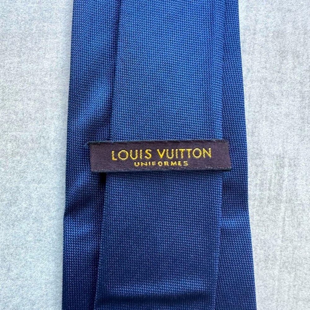LOUIS VUITTON Slim Silk Blue Tie